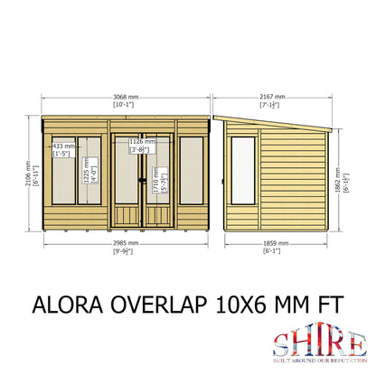 Alora 10x6 Pent Summerhouse