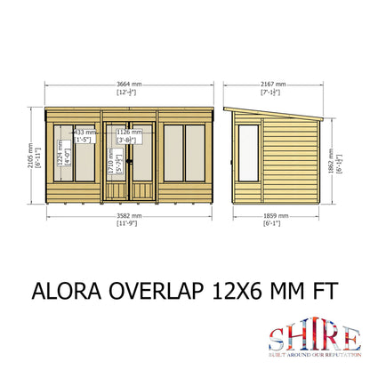 Alora 12x6 Pent Summerhouse
