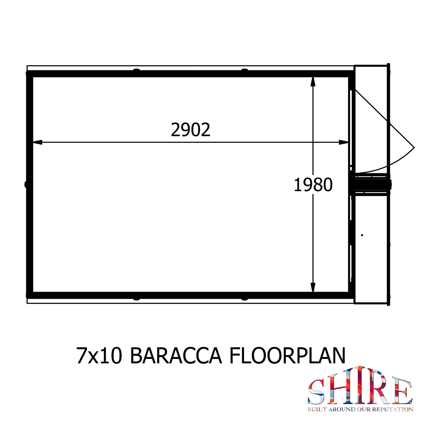 Barraca 7 x 10 Shiplap Apex Shed