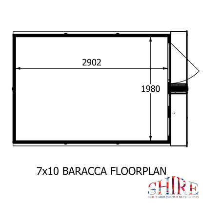 Barraca 7 x 10 Shiplap Apex Shed