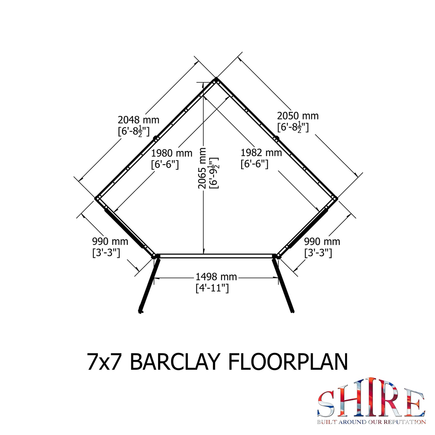 Barclay Summerhouse with T&G Roof 7x7