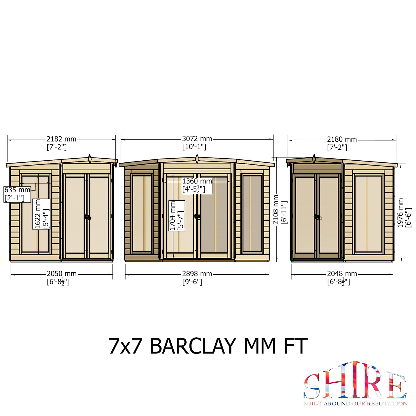 Barclay Summerhouse with T&G Roof 7x7