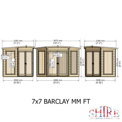Barclay Summerhouse with T&G Roof 7x7