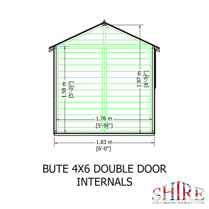 Bute 4 x 6 Shiplap Apex Shed