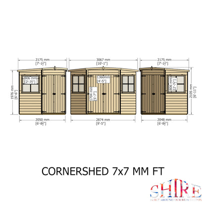 Shiplap Corner Shed 7 x 7