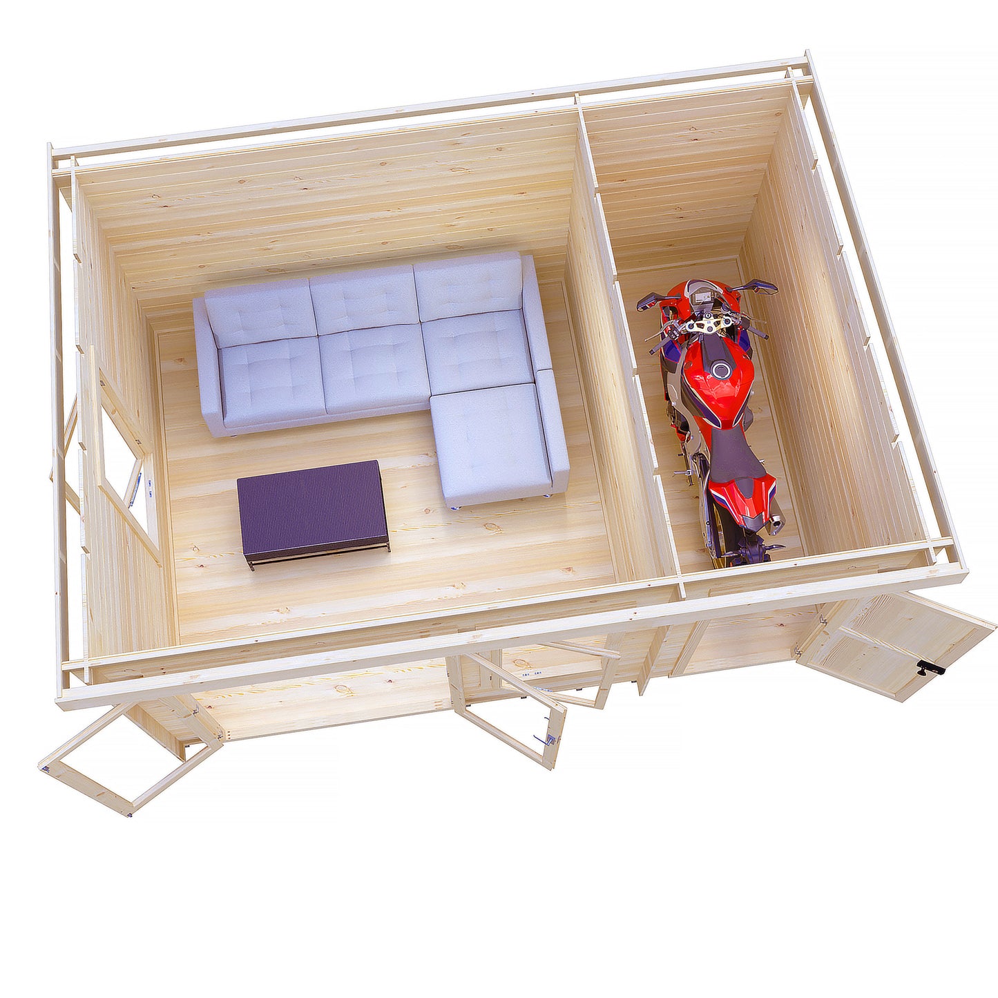 Elm Log Cabin with storage 10x14