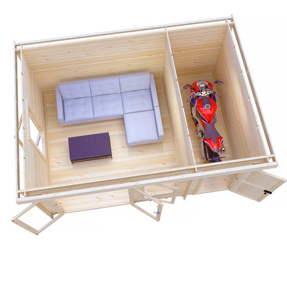 Elm Log Cabin with storage 10x14