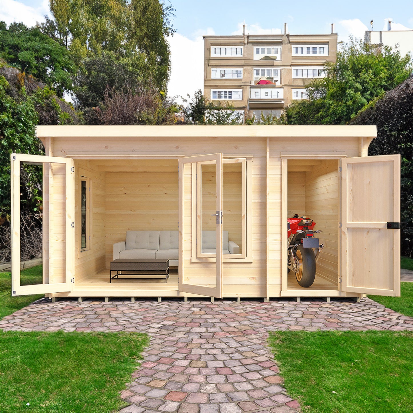 Elm Log Cabin with storage 10x14