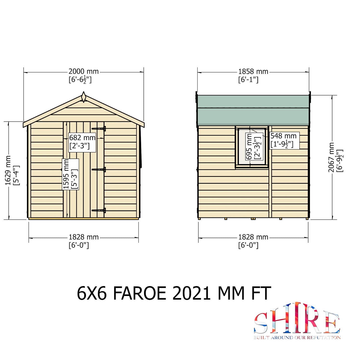 Faroe 6 x 6 Shiplap Apex Shed