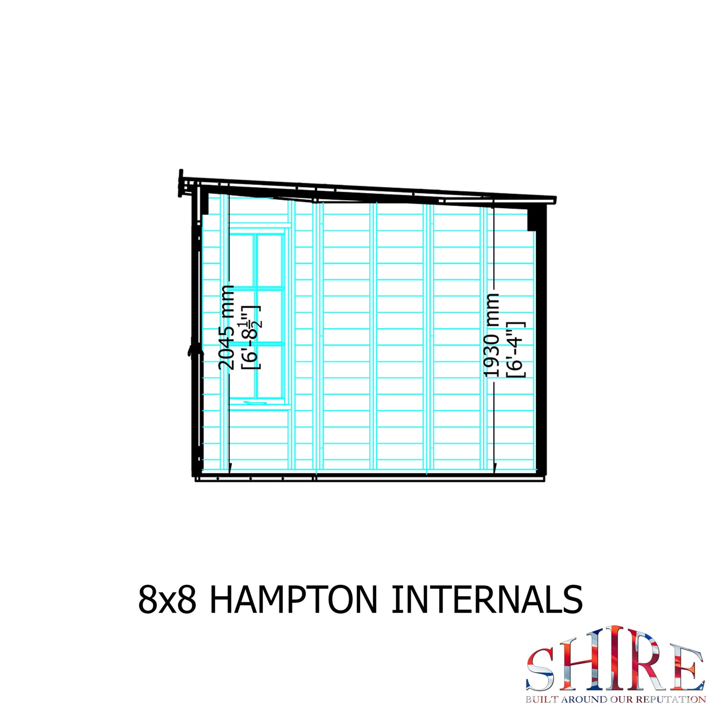 Hampton Summerhouse T&G Roof 8x8