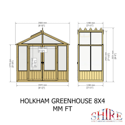 Holkham Greenhouse 8x4