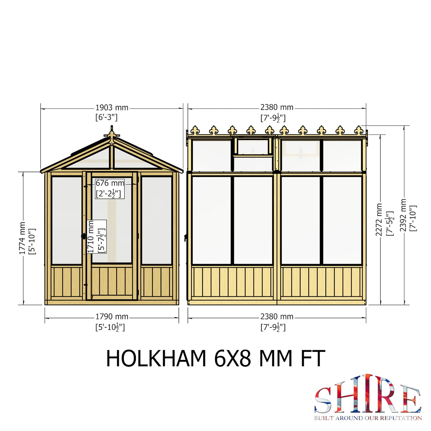Holkham Greenhouse 6x8