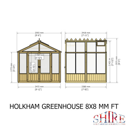 Holkham Greenhouse 8x8