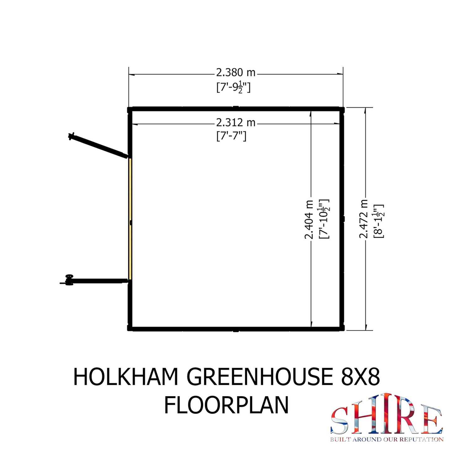 Holkham Greenhouse 8x8