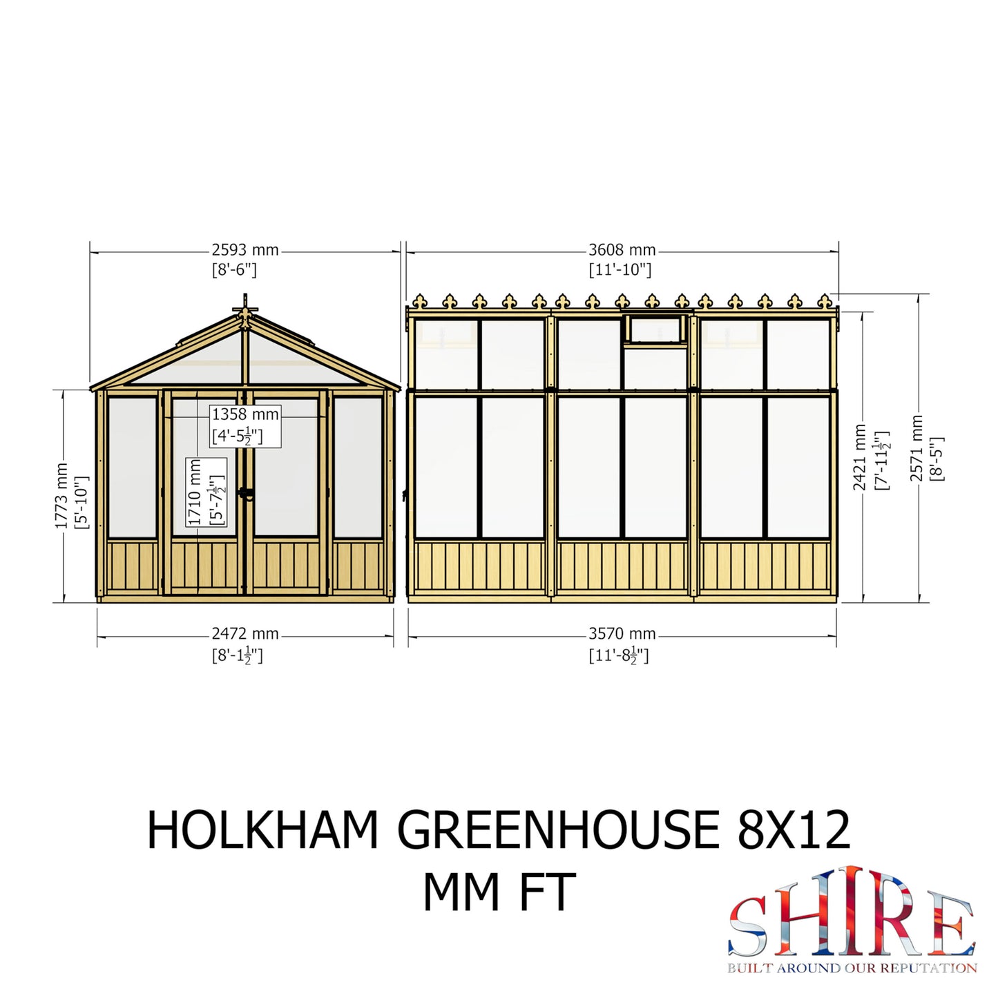 Holkham Greenhouse 8x12