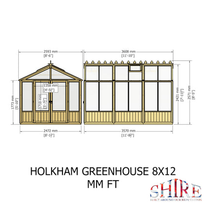 Holkham Greenhouse 8x12