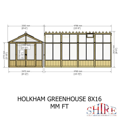 Holkham Greenhouse 8x16