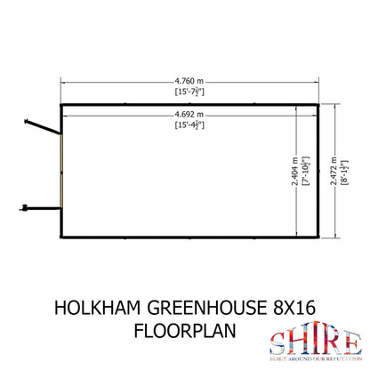 Holkham Greenhouse 8x16