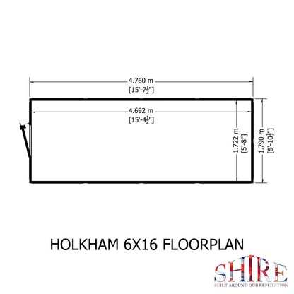Holkham Greenhouse 6x16