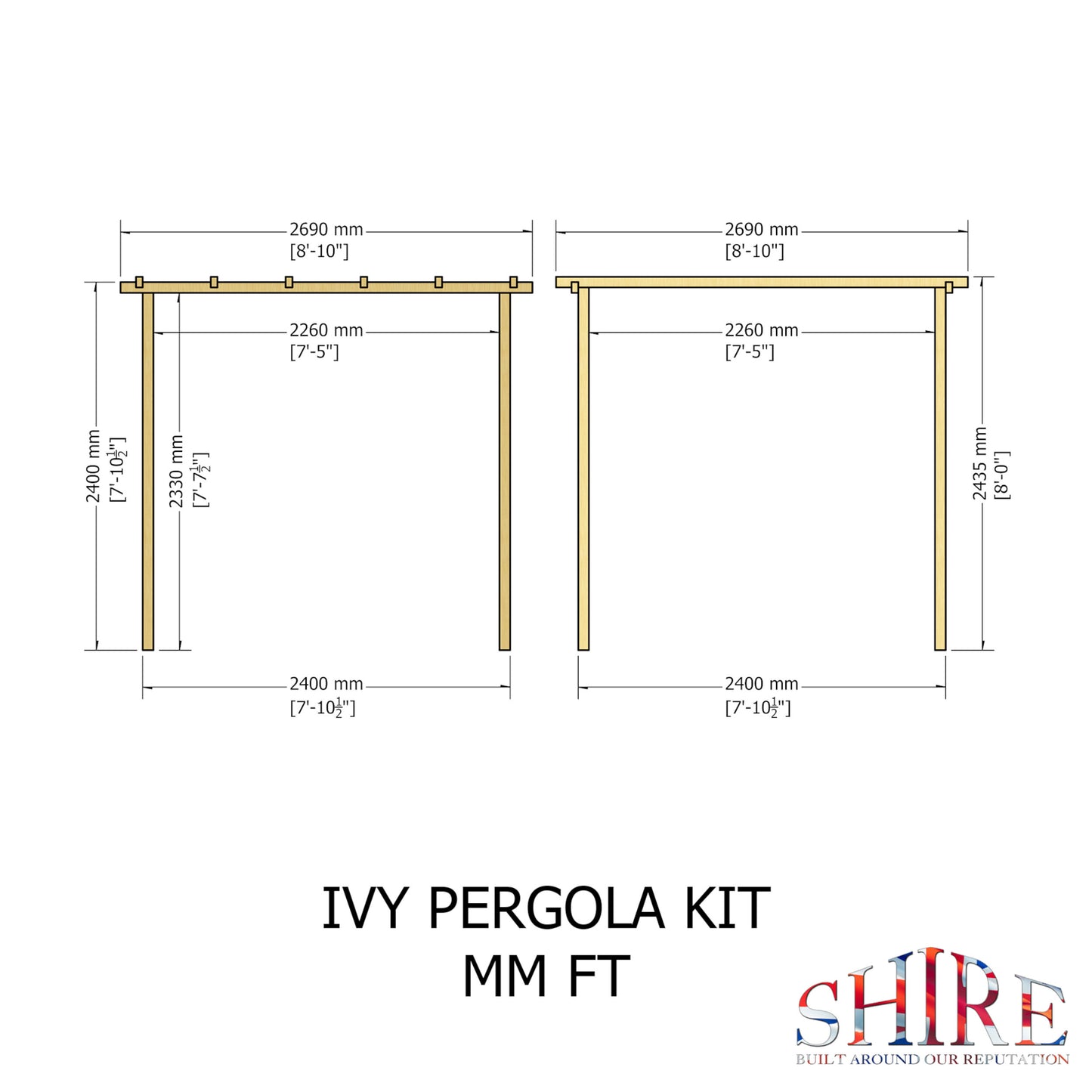 Pergola Kit 8x8