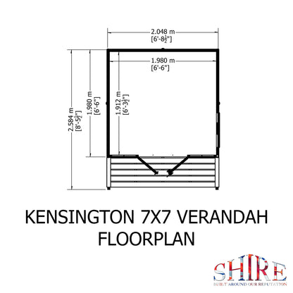 Kensington 7x7 & Verandah Summerhouse