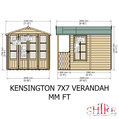 Kensington 7x7 & Verandah Summerhouse