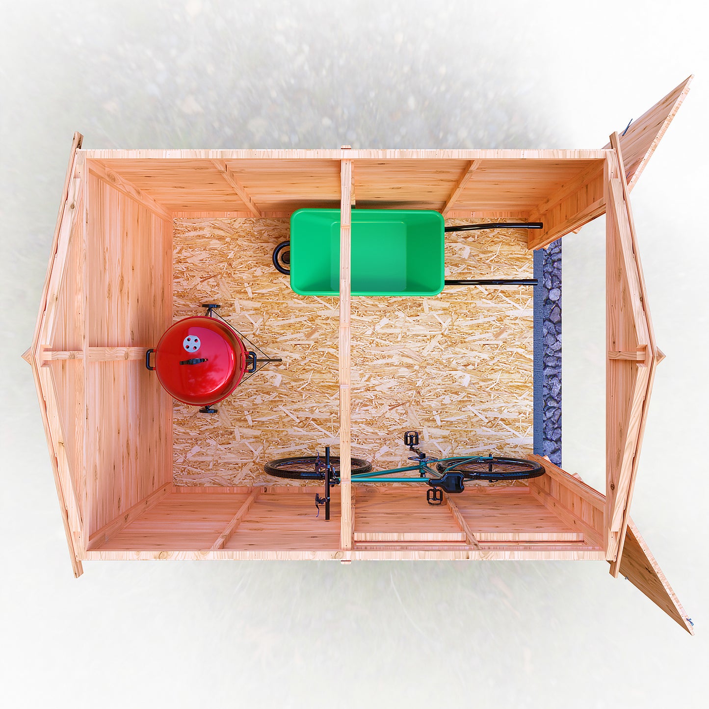 Langley 8 x 6 Double Door Shiplap Shed