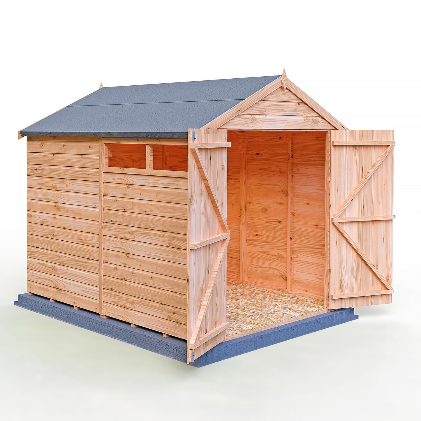 Langley 8 x 6 Double Door Shiplap Shed