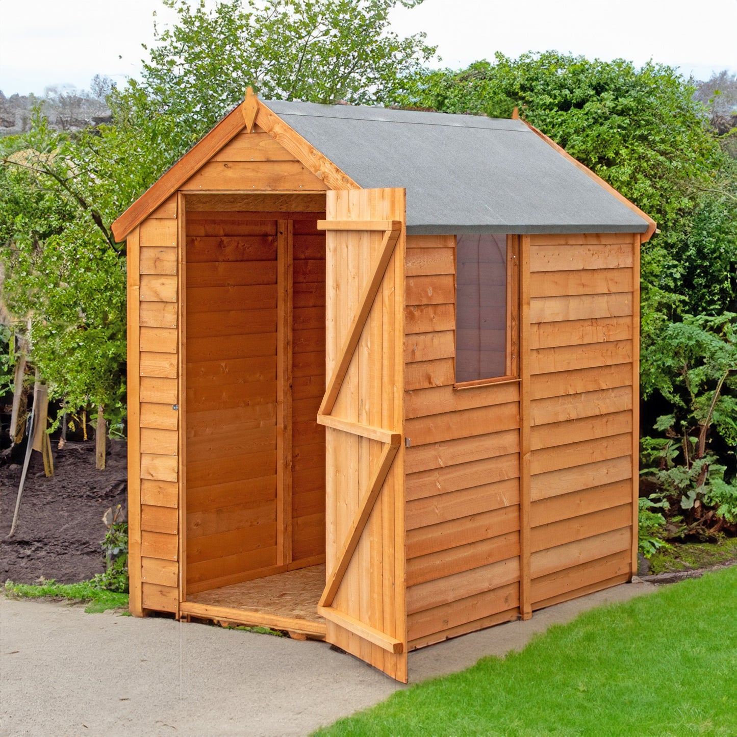 Garden Value Overlap 6 x 4 Shed with window