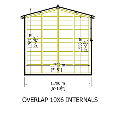 Garden Value Overlap 10 x 6 Apex Shed