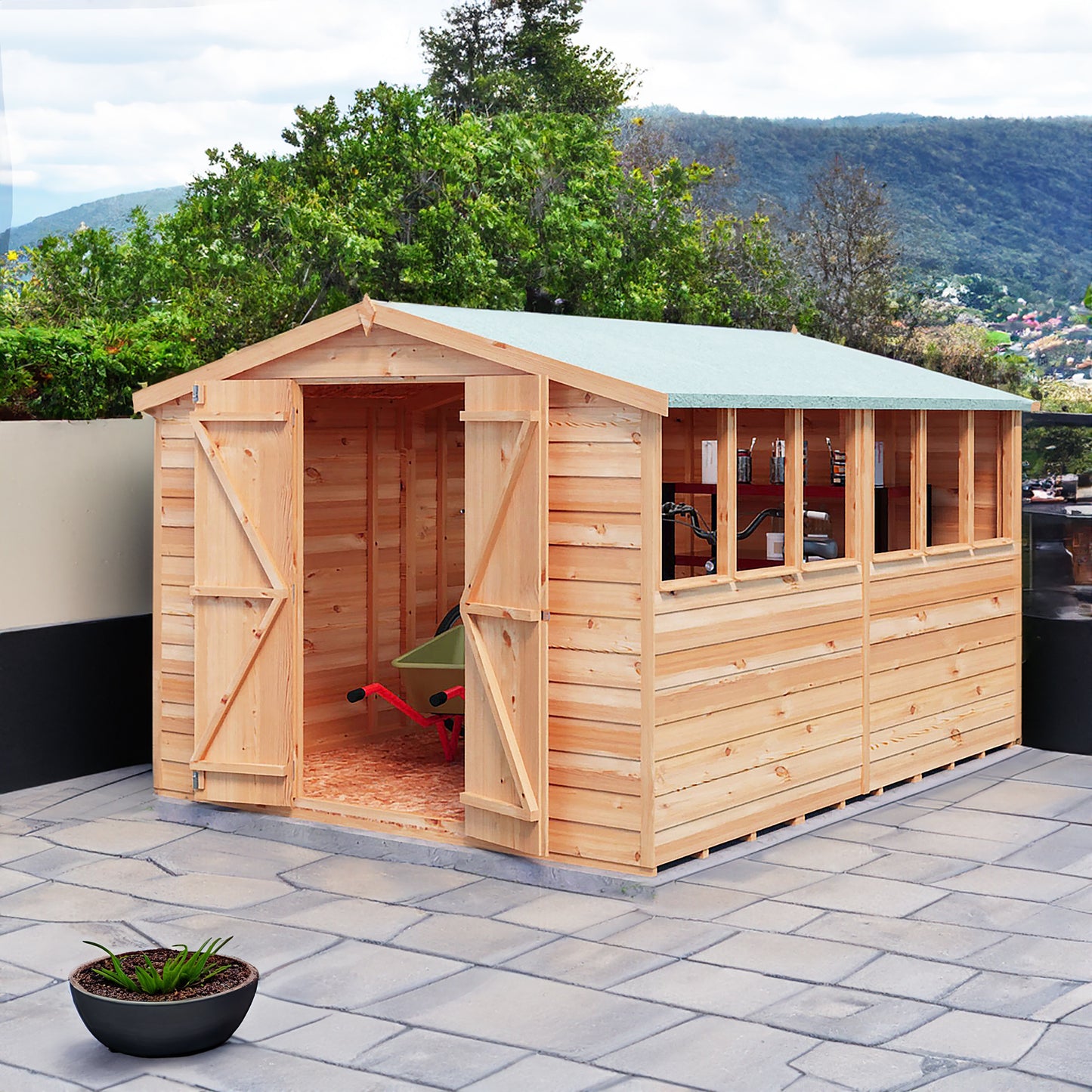Garden Value Overlap 10 x 8 Apex Shed