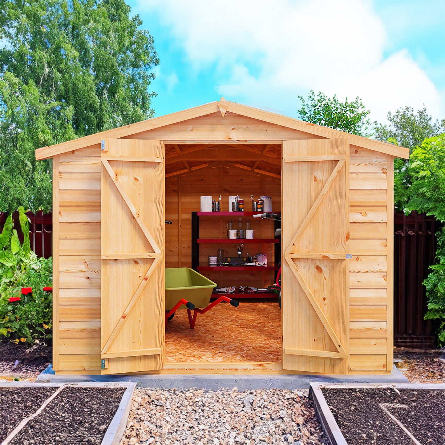 Garden Value Overlap 10 x 8 Apex Shed