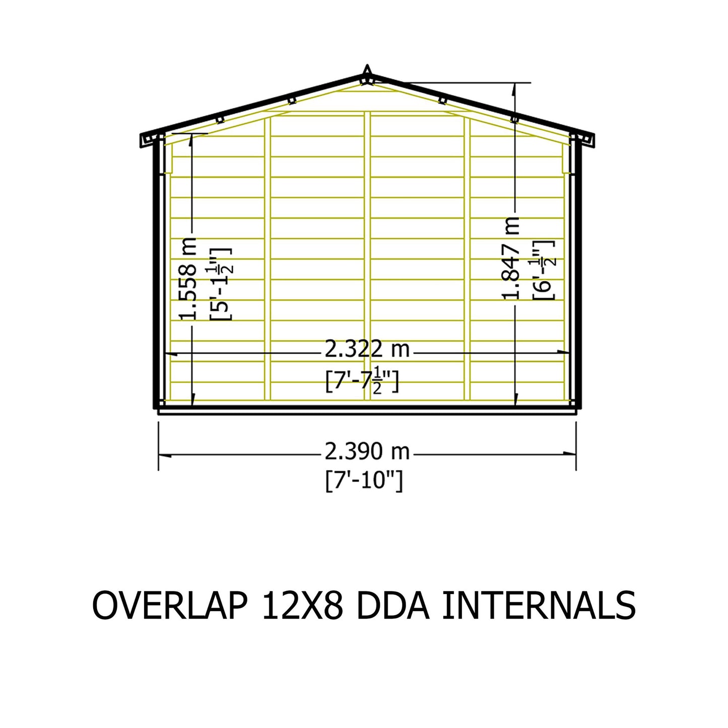 Garden Value Overlap 12 x 8 Apex Shed