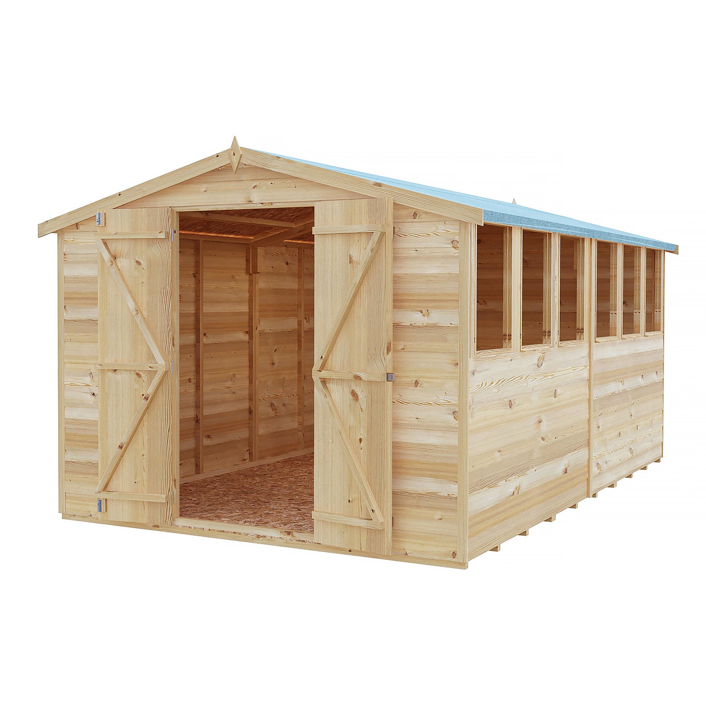 Garden Value Overlap 12 x 8 Apex Shed