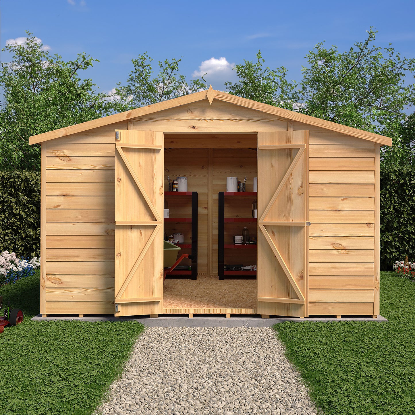 Garden Value Overlap 10 x 10 Windowless Shed