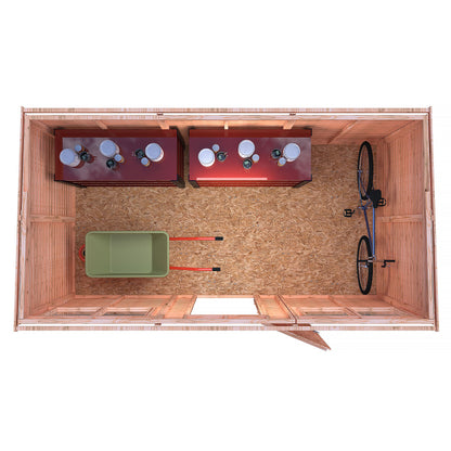 Garden Value 12 x 6 Overlap Pent Shed with windows