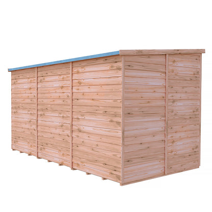 Garden Value 12 x 6 Overlap Pent Shed with windows