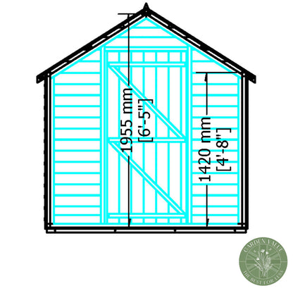Garden Value Overlap 8 x 6 Shed