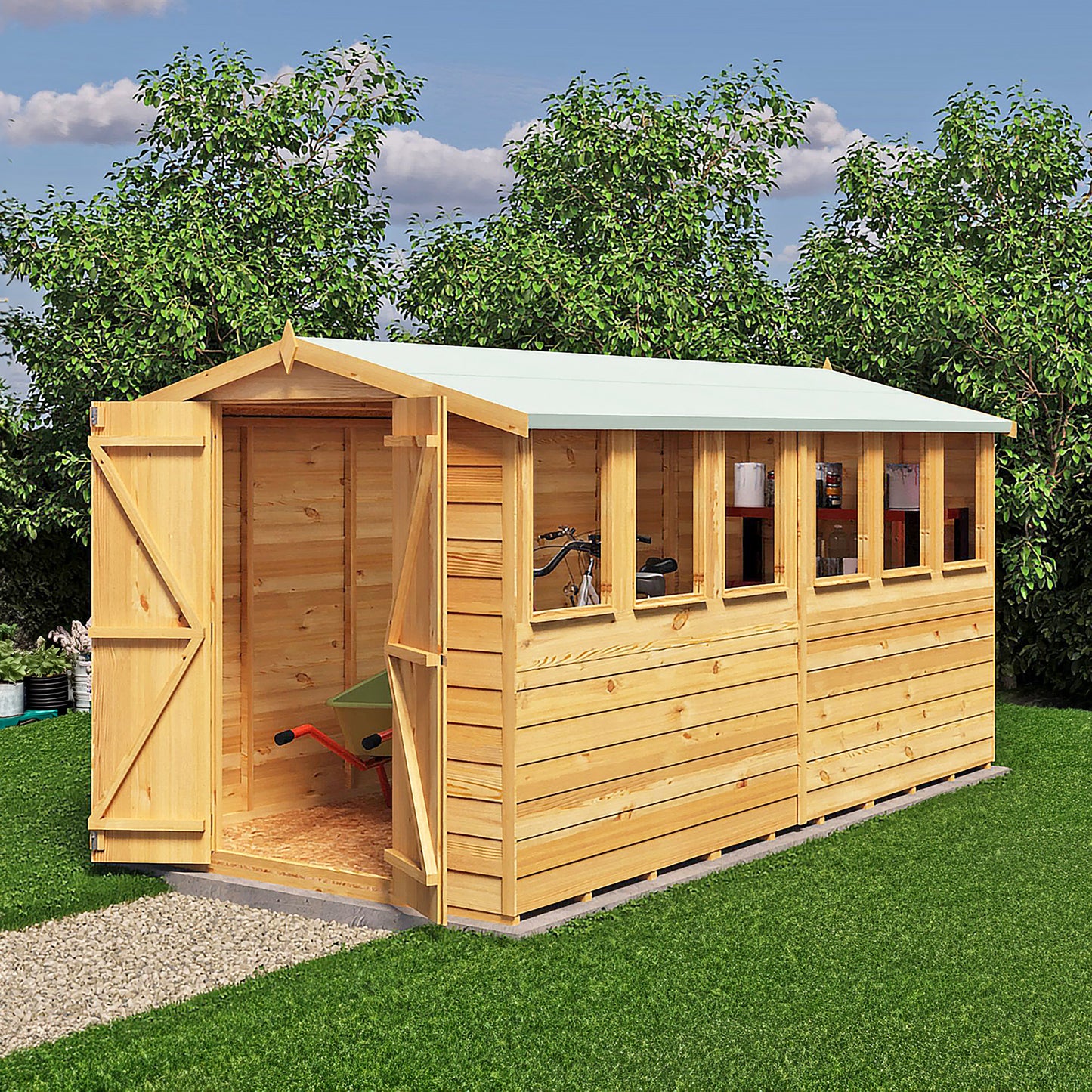Garden Value Overlap 12 x 6 Apex Shed