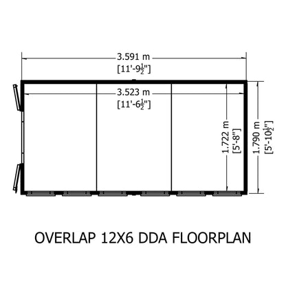Garden Value Overlap 12 x 6 Apex Shed