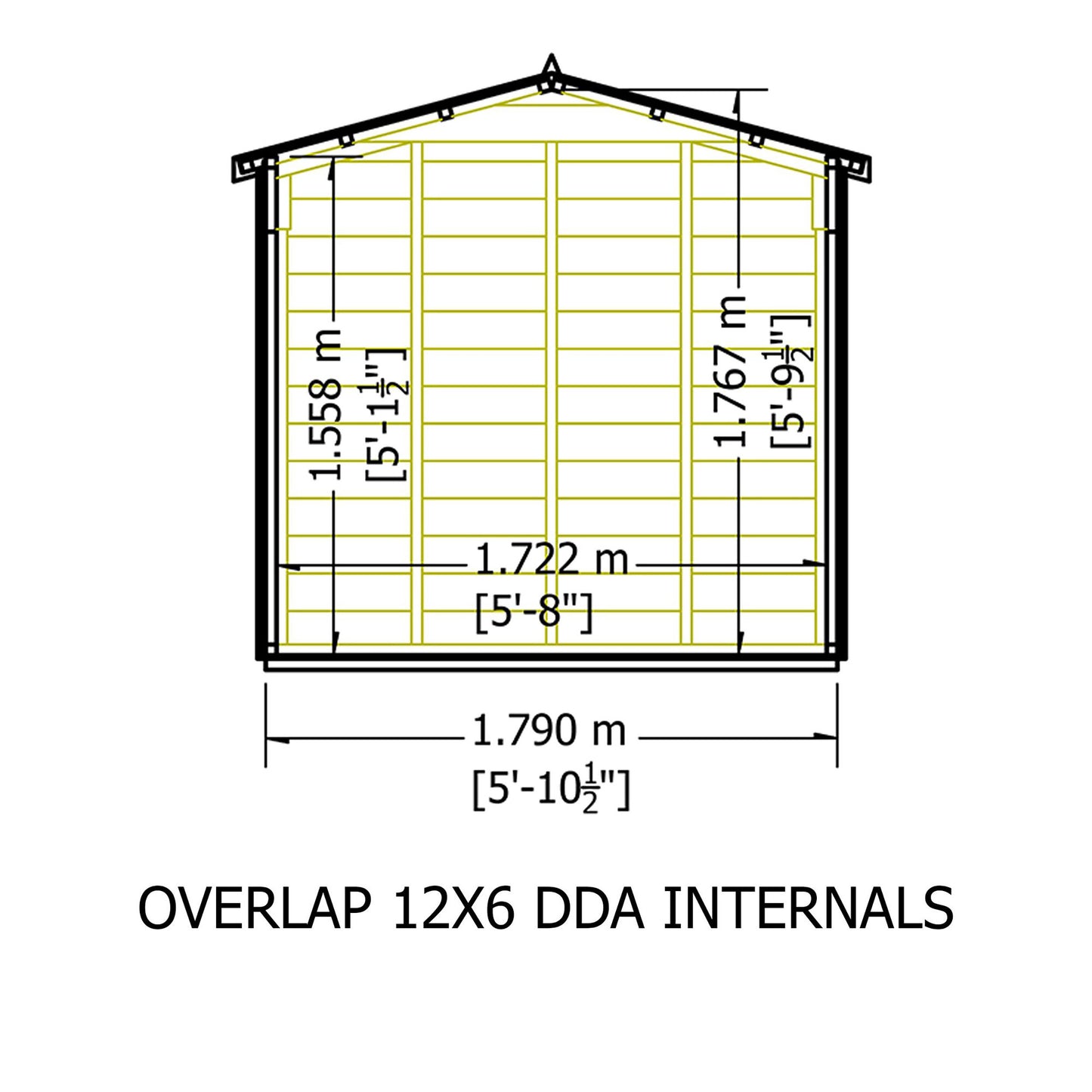 Garden Value Overlap 12 x 6 Apex Shed