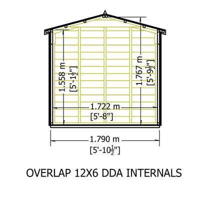 Garden Value Overlap 12 x 6 Apex Shed