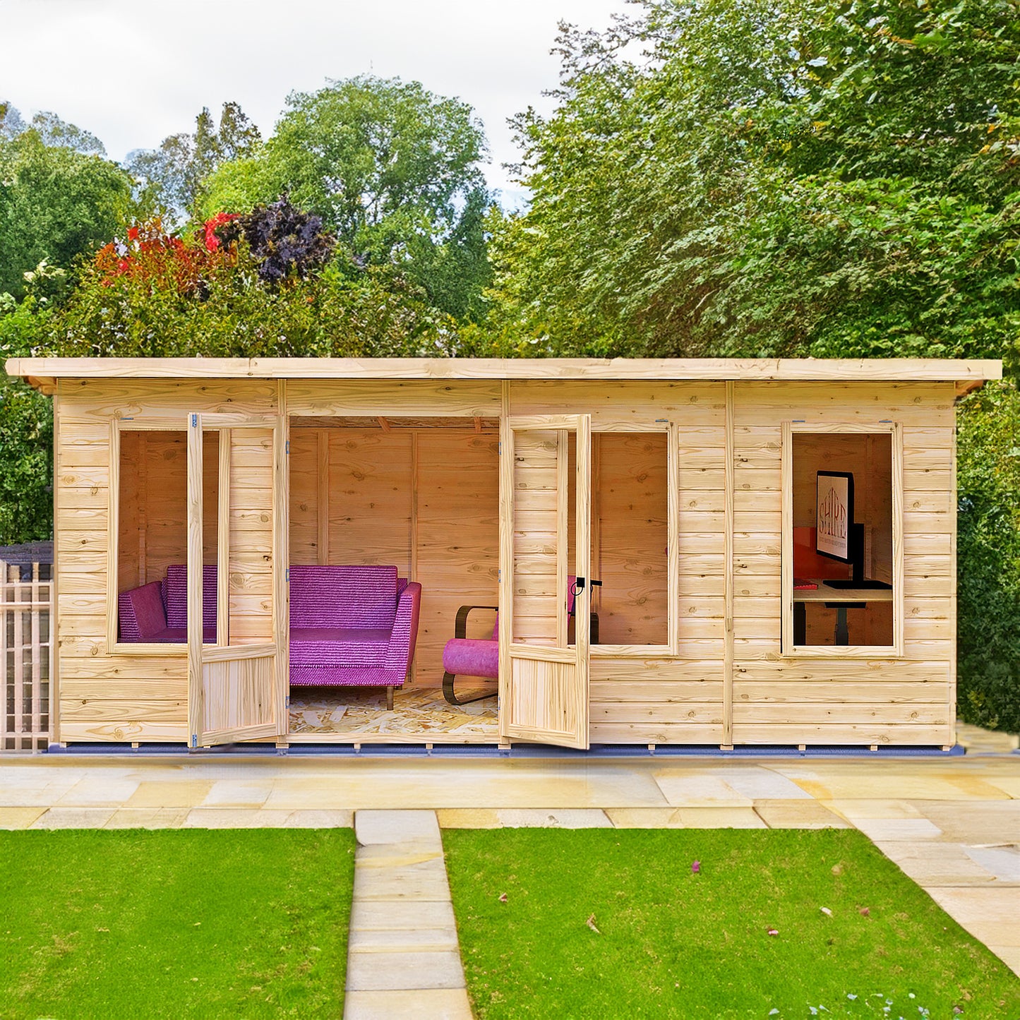 Peony 16x6 Pent Summerhouse